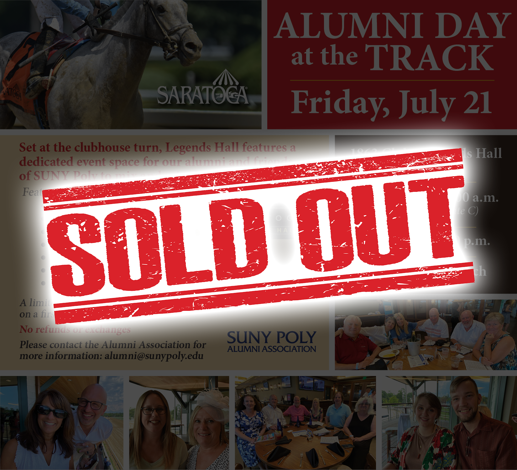 Saratoga Track Sold Out