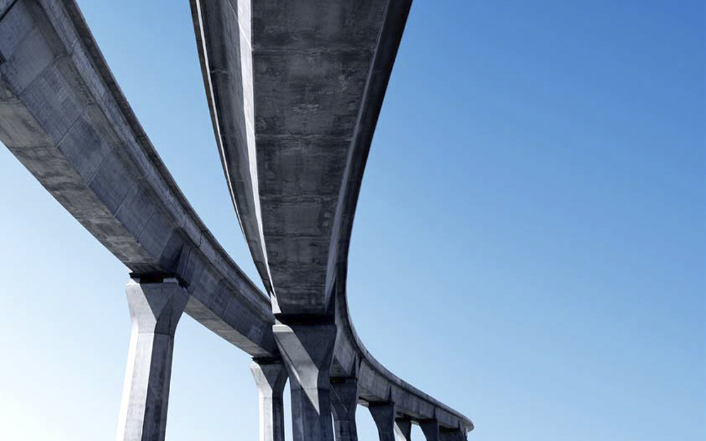 Civil Engineering - overhead view of bridge
