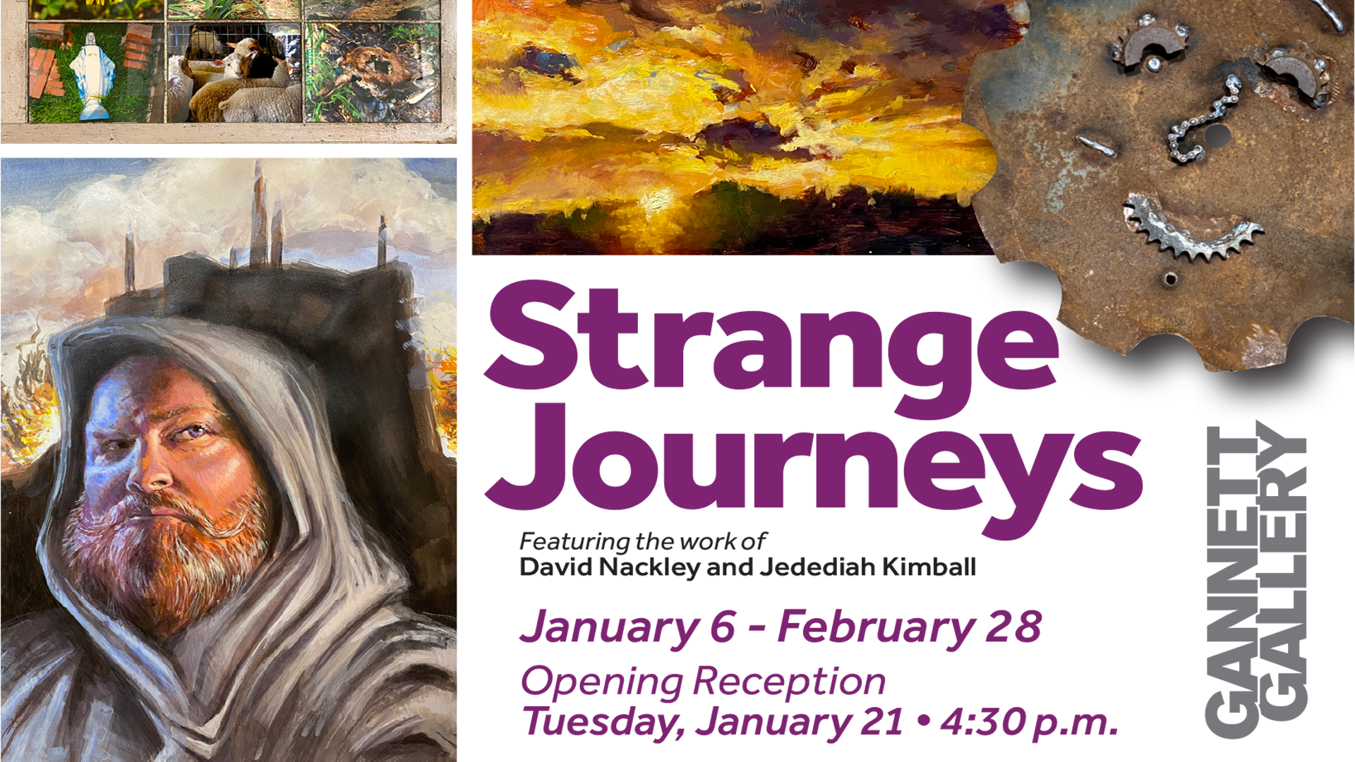 Join us for the Opening Reception January 21, 2020 at 4:30pm in the Gannett Gallery