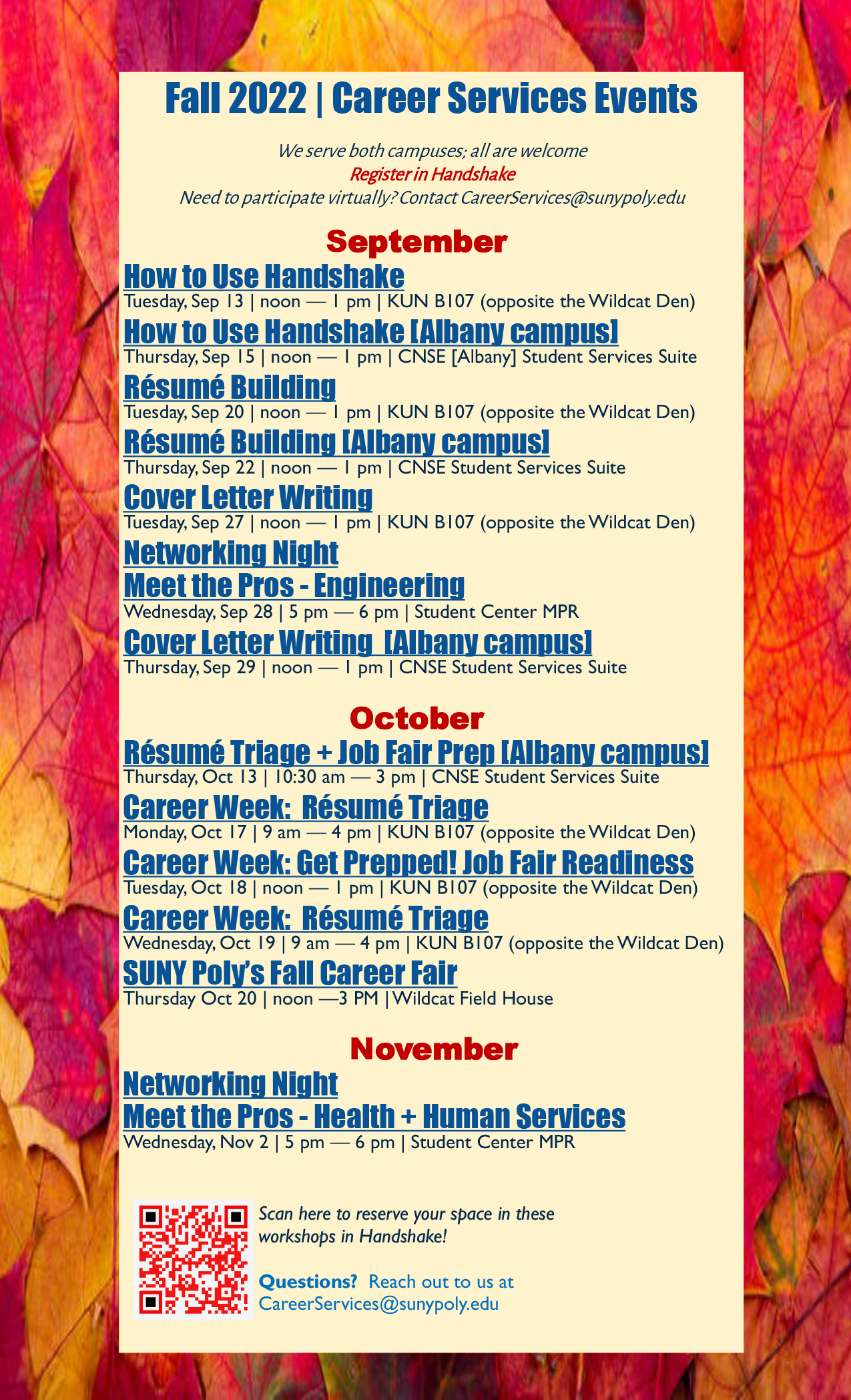 Career Services Events