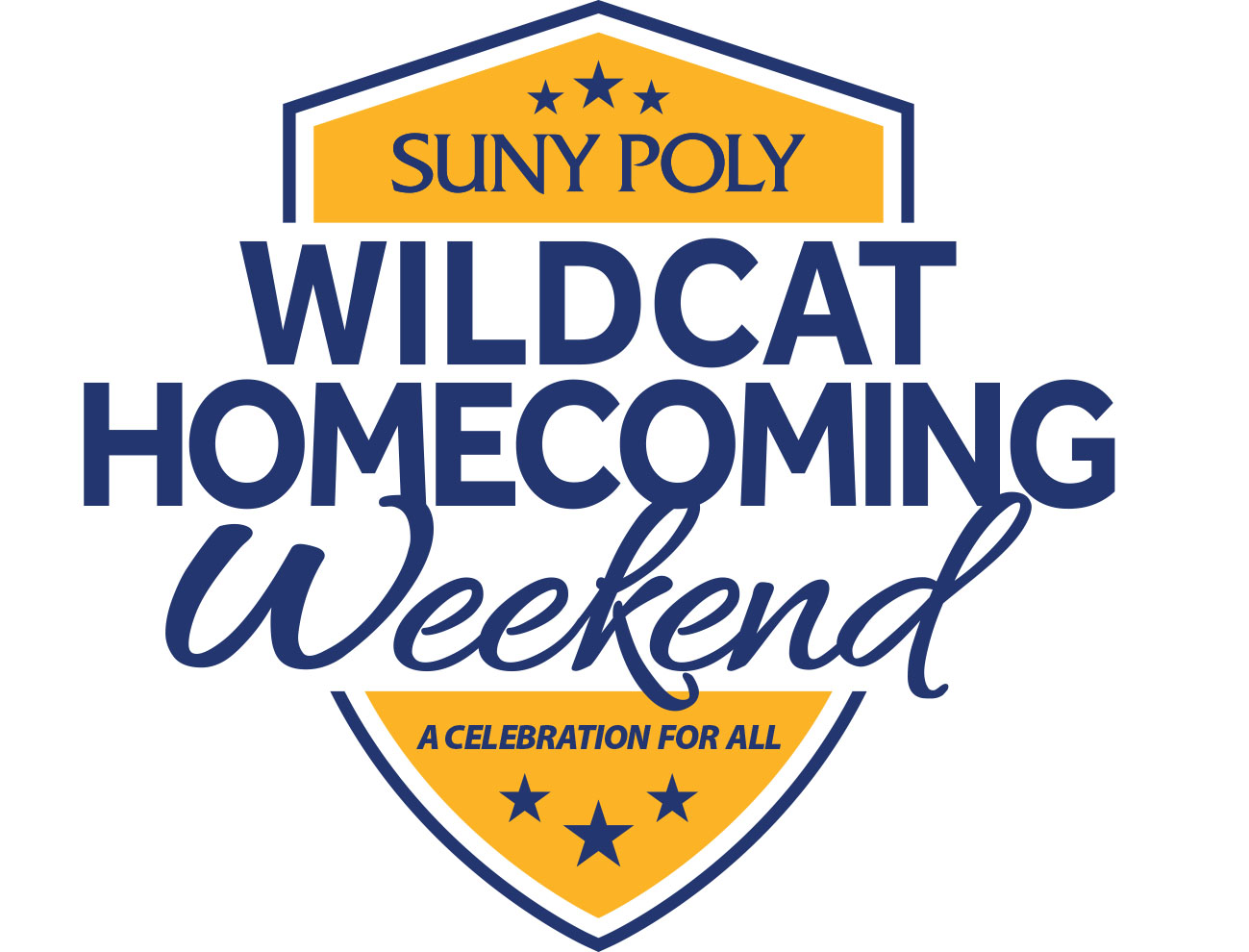 suny poly wildcat homecoming weekend a celebration for all logo