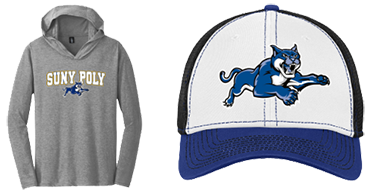 SUNY Poly sweatshirt and cap