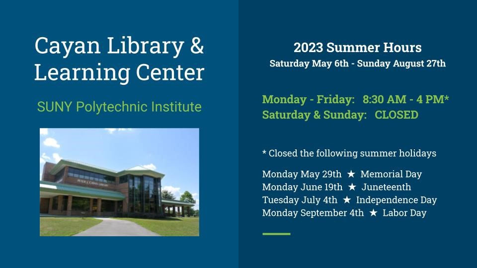 2023 library summer hours jpg