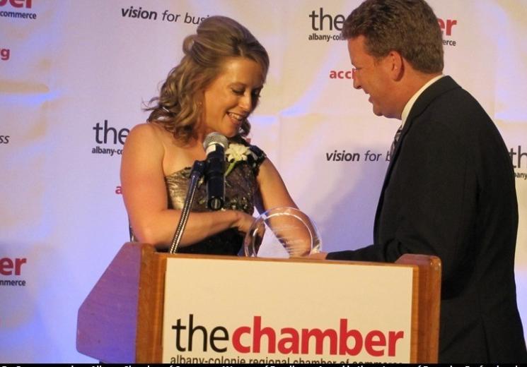 Albany Colonie Chamber of Commerce Women of Excellence 2012 - Dr. Brenner awarded in the category of Emerging Professional