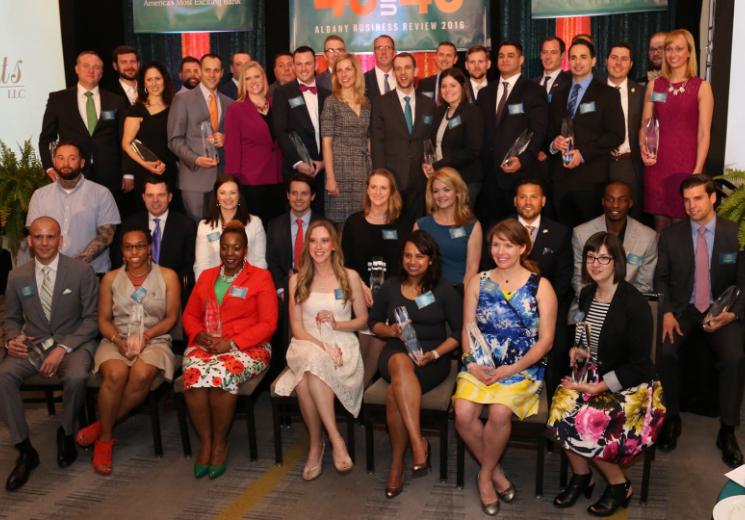 Dr. Brenner and Albany's "40 Under 40" class of 2016.