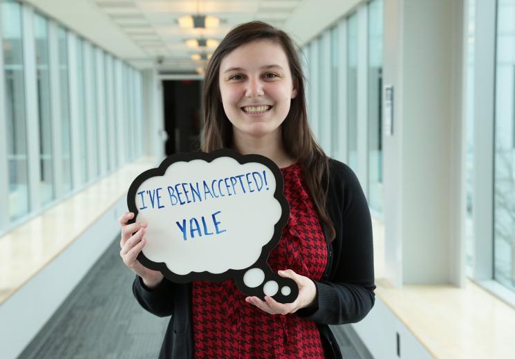 SUNY Poly graduate Kelly Carufe was accepted into the Yale University graduate program