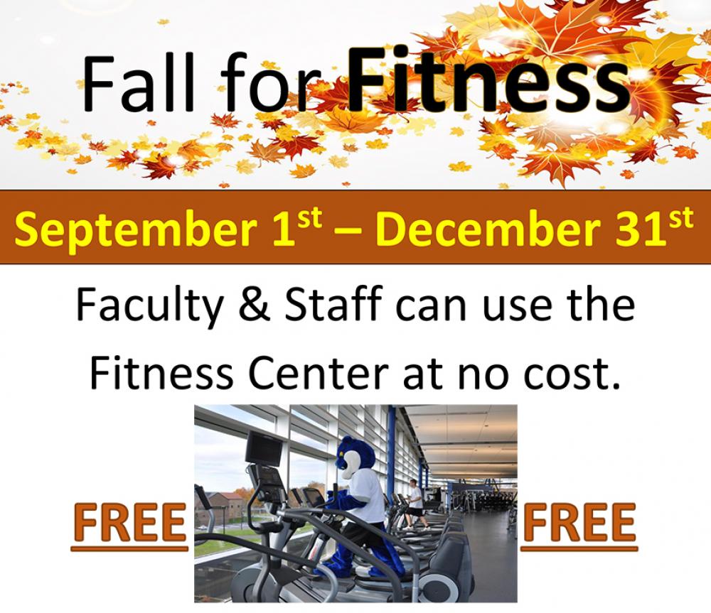 Fall for fitness faculty/staff flyer for illustrative purposes.