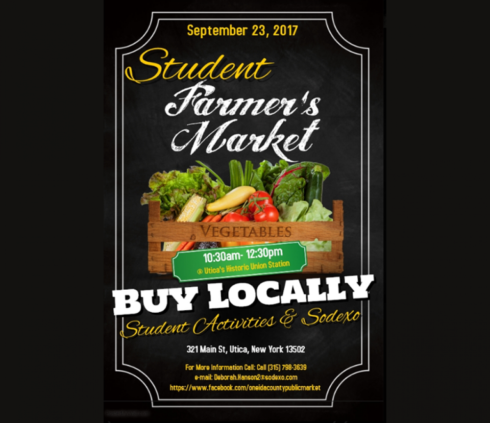 College Day at the Farmer's Market flyer