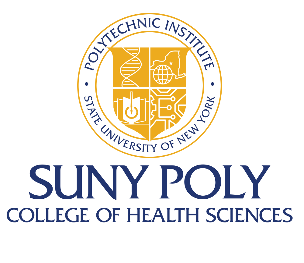 SUNY Poly College of Health Sciences logo with seal