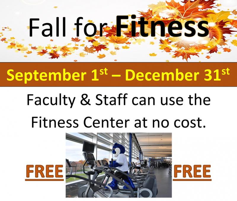 Fall for fitness faculty/staff flyer for illustrative purposes.