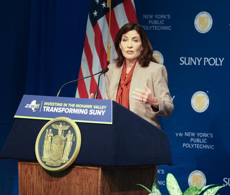 NYS Governor Kathy Hochul at SUNY Poly on Nov. 17