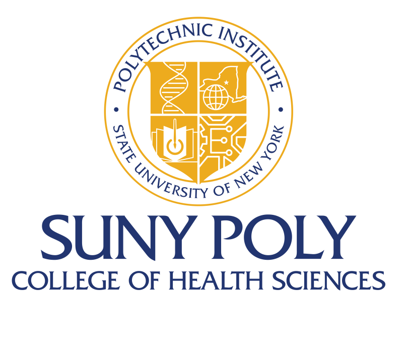 SUNY Poly College of Health Sciences logo with seal