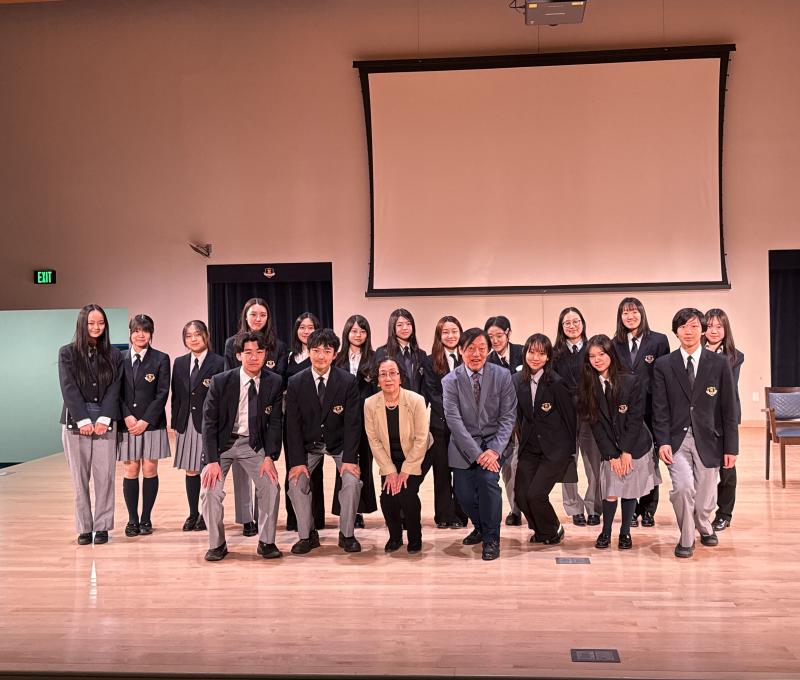 Dr Behrens while in New York City at this lecture with students at Keio Academy