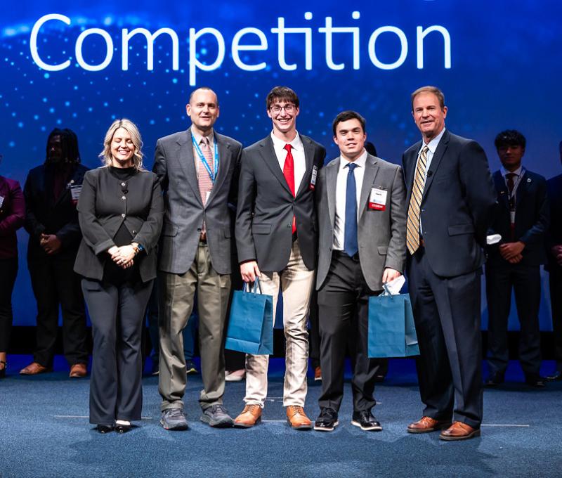 Dr. Staihar with students Spencer and Tanner at the Lockheed Martins Ethics competition