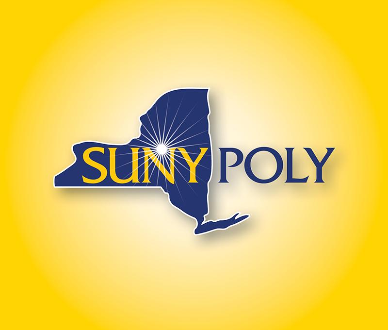 SUNY Poly NY State graphic with yellow background